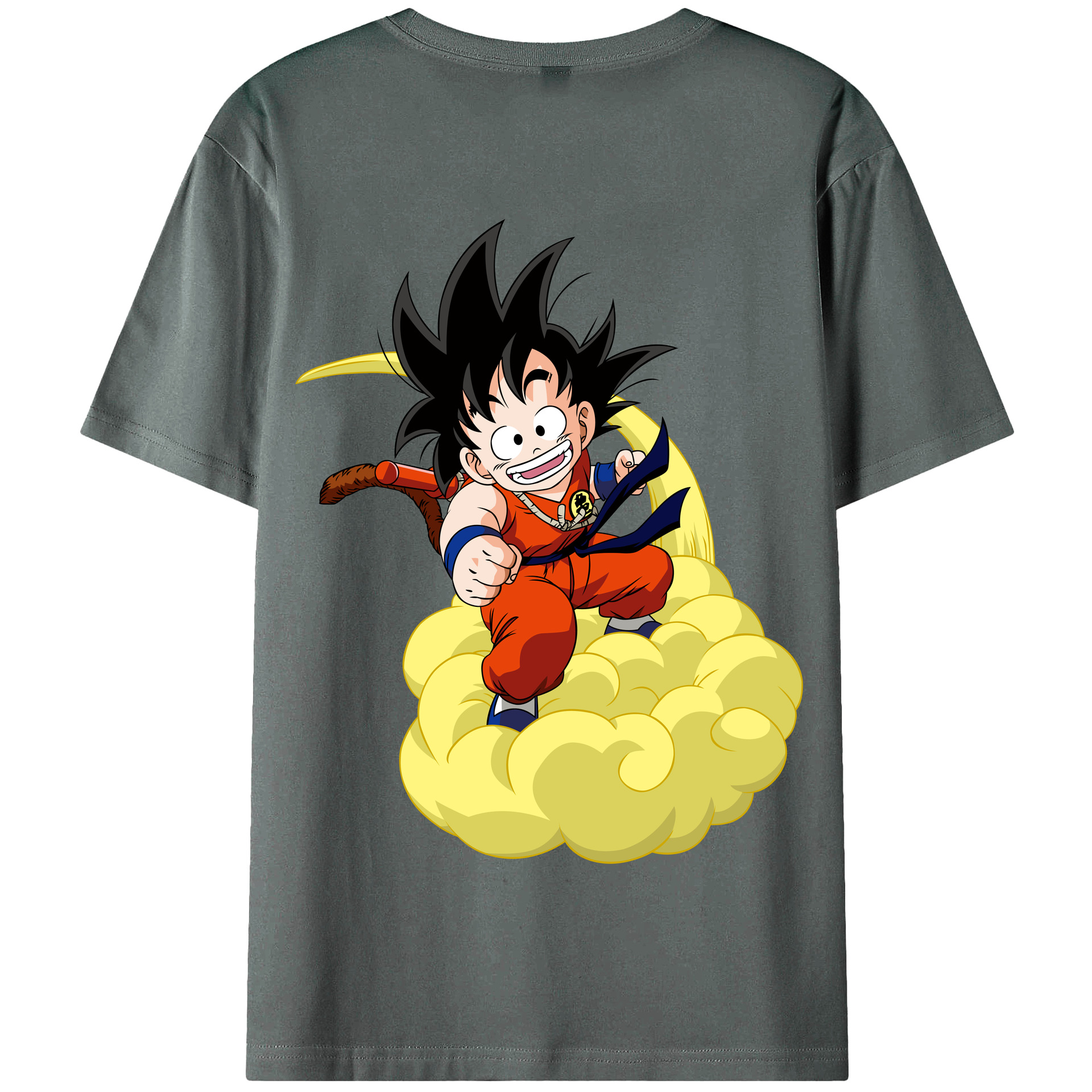 （画像用） ドラゴンボール 孫悟空（そん ごくう）Son Goku カカロット DRAGON BALL Kakarotto 綿100％半袖Tシャツ（背面プリント）